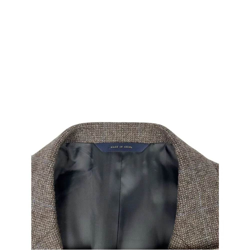 Brooks Brothers Mens Madison Cashmere Wool E. Thomas Herringbone 44R Sport Coat